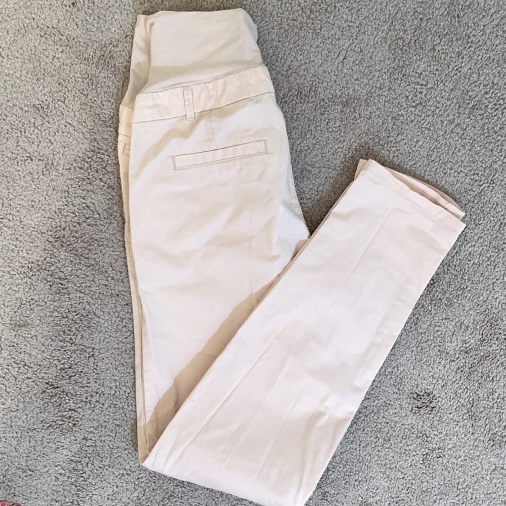 H&M Mama Maternity Pink cropped Chino/Khaki pants
